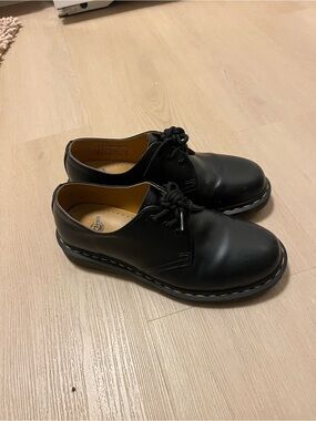 Dr. Martens Black Leather 3-Eye Derby Shoes